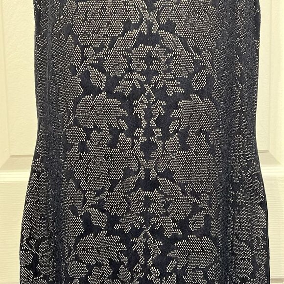 Anne Klein Navy Blue Sleeveless Sheath Midi Dress Size L - Picture 4 of 13